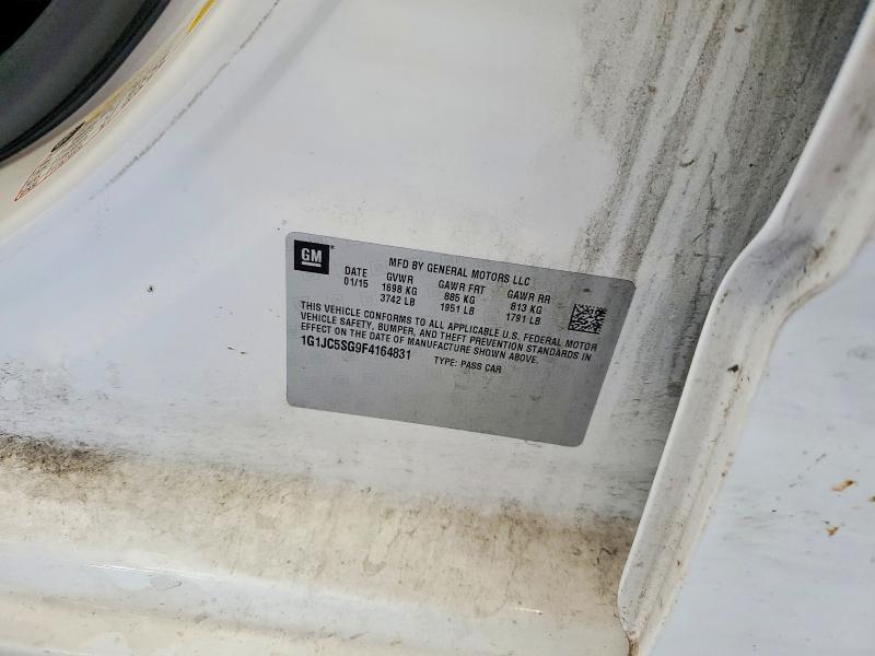 63052186 :رقم المزاد ، 1G1JC5SG9F4164831 vin ، 2015 Chevrolet Sonic مزاد بيع