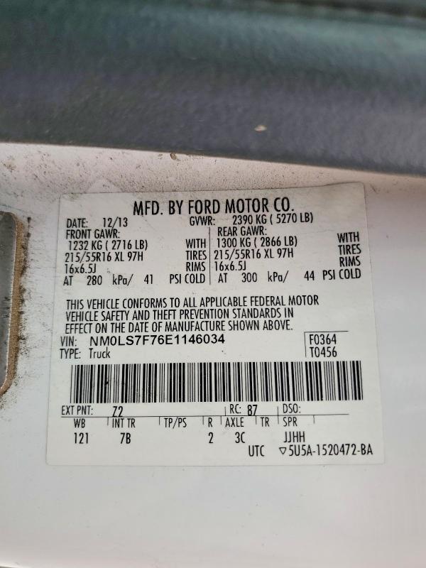 Продажа на аукционе авто 2014 Ford Transit Connect, vin: NM0LS7F76E1146034, номер лота: 61186246