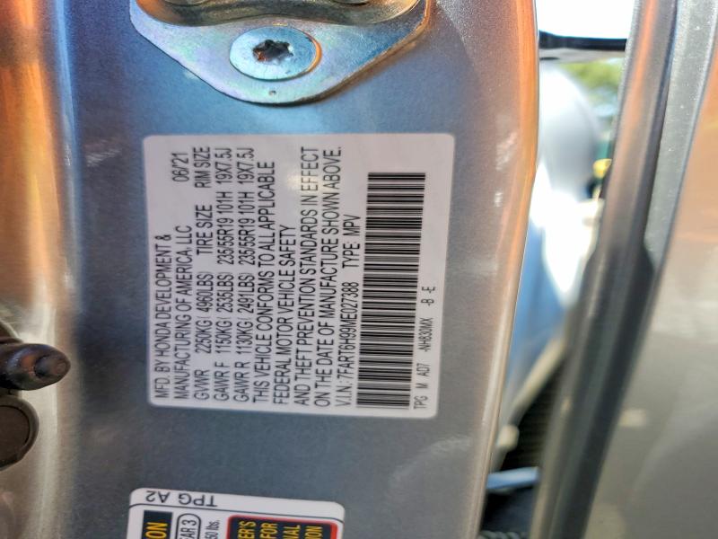 Aukcja sprzedaży 2021 Honda Cr-v, vin: 7FART6H99ME027388, numer aukcji: 61070936