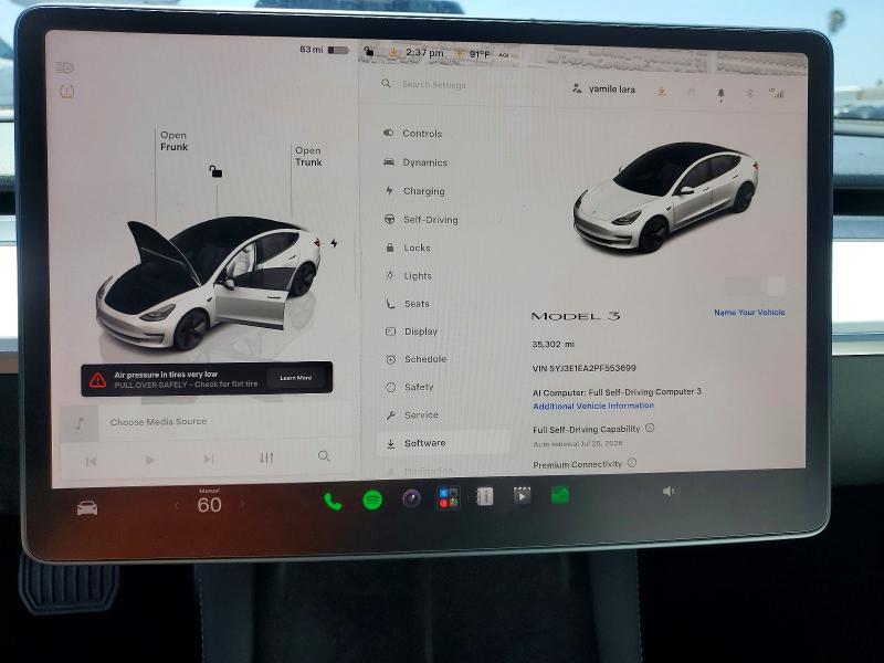 Продаж на аукціоні авто 2023 Tesla Model 3, vin: 5YJ3E1EA2PF553699, номер лоту: 61485276