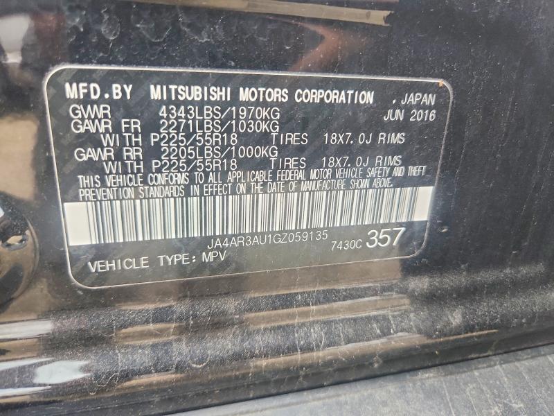 Продажа на аукционе авто 2016 Mitsubishi Outlander Sport, vin: JA4AR3AU1GZ059135, номер лота: 61720556