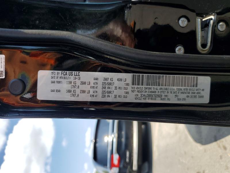 2019 Jeep Compass მანქანა იყიდება აუქციონზე, vin: 3C4NJDBB5KT629820, აუქციონის ნომერი: 60192296