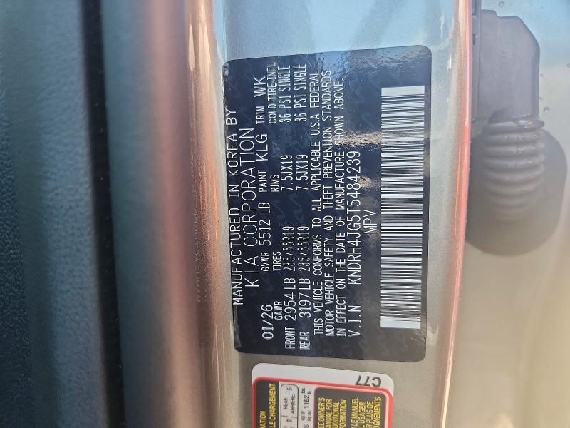 61944866 :رقم المزاد ، KNDRH4JG5T5484239 vin ، 2026 Kia Sorento مزاد بيع