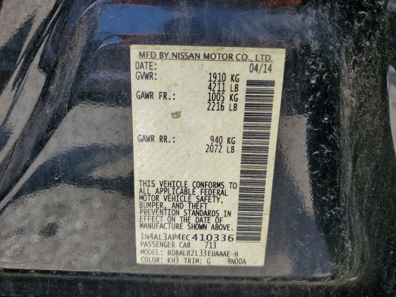 Aukcja sprzedaży 2014 Nissan Altima, vin: 1N4AL3AP4EC410336, numer aukcji: 59794326