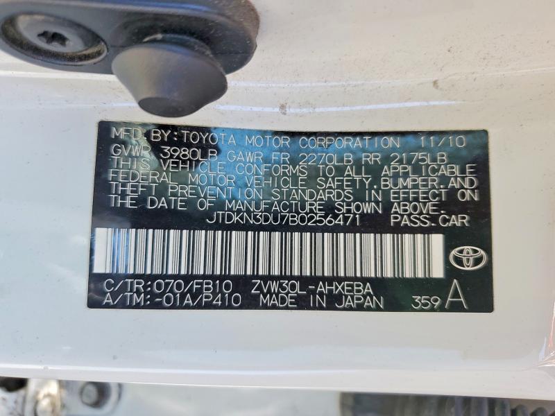 61435116 :رقم المزاد ، JTDKN3DU7B0256471 vin ، 2011 Toyota Prius مزاد بيع