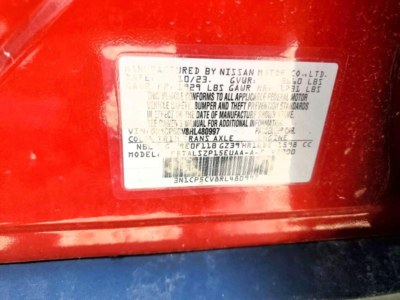 61645986 :رقم المزاد ، 3N1CP5CV8RL480997 vin ، 2024 Nissan Kicks مزاد بيع