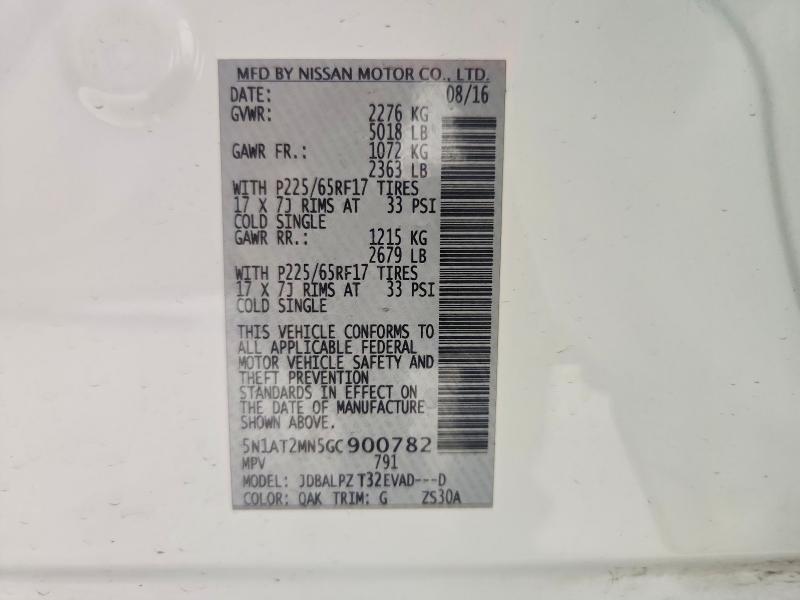 Aukcja sprzedaży 2016 Nissan Rogue, vin: 5N1AT2MN5GC900782, numer aukcji: 62464256