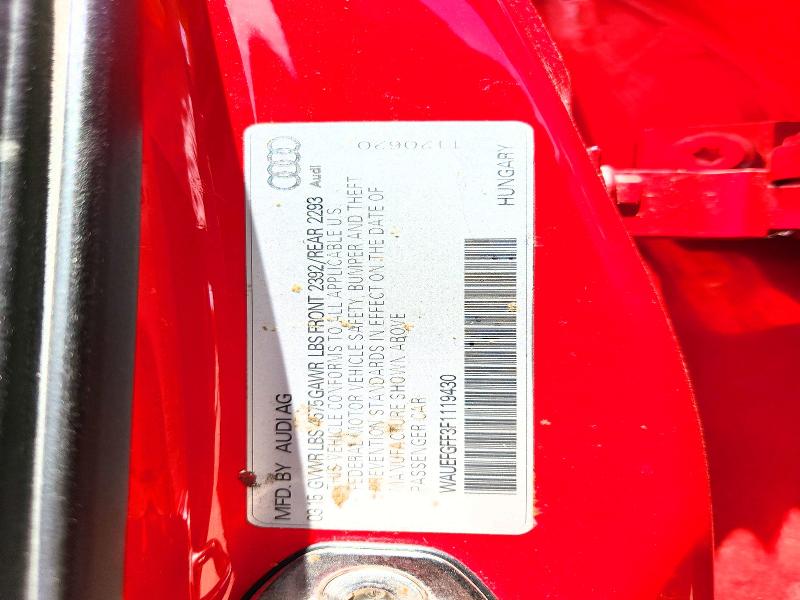 Продаж на аукціоні авто 2015 Audi A3, vin: WAUEFGFF3F1119430, номер лоту: 60382886