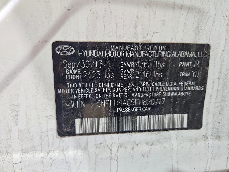 Aukcja sprzedaży 2014 Hyundai Sonata, vin: 5NPEB4AC9EH820717, numer aukcji: 61351356