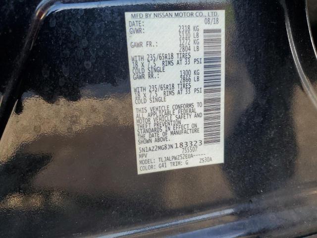Продажа на аукционе авто 2018 Nissan Murano, vin: 5N1AZ2MG8JN183323, номер лота: 60192306