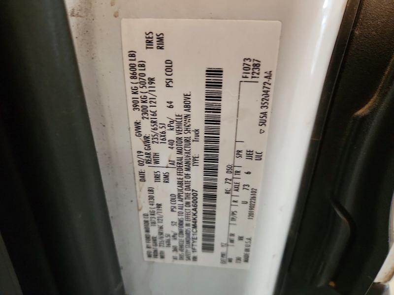 Aukcja sprzedaży 2019 Ford Transit, vin: 1FTYE1CM4KKA60007, numer aukcji: 57815146