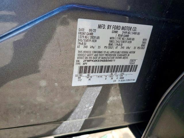 Продажа на аукционе авто 2022 Ford Edge, vin: 2FMPK4K93NBB04611, номер лота: 62715606
