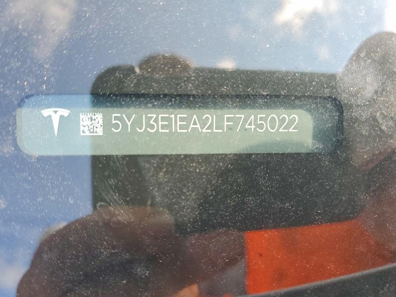 59742236 :رقم المزاد ، 5YJ3E1EA2LF745022 vin ، 2020 Tesla Model 3 مزاد بيع