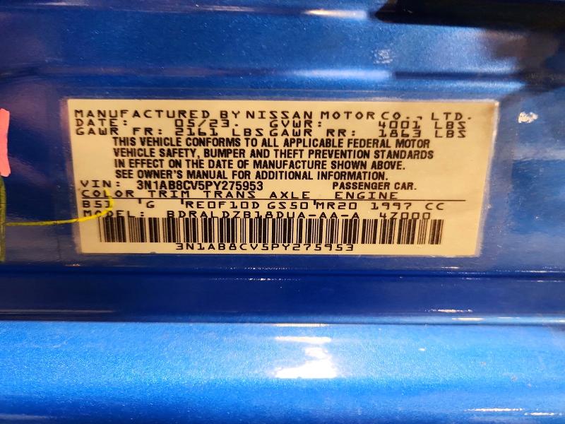 Aukcja sprzedaży 2023 Nissan Sentra, vin: 3N1AB8CV5PY275953, numer aukcji: 59295256