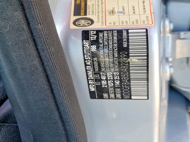 62510776 :رقم المزاد ، WDDGF8AB5DA822990 vin ، 2013 Mercedes-benz C مزاد بيع