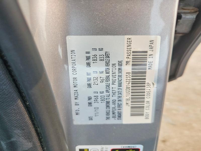 60970526 :رقم المزاد ، JM1BL1UG0B1422358 vin ، 2011 Mazda 3 4d I Spt مزاد بيع