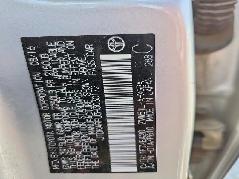 Продажа на аукционе авто 2017 Toyota Prius, vin: JTDKARFU3H3030172, номер лота: 63157476