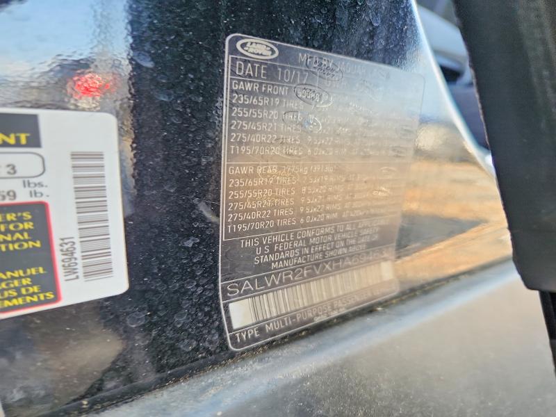 Продажа на аукционе авто 2017 Land Rover Range Rover Sport, vin: SALWR2FVXHA694631, номер лота: 61197086