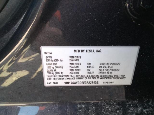 Продаж на аукціоні авто 2024 Tesla Model Y, vin: 7SAYGDEE9RA234291, номер лоту: 59603826