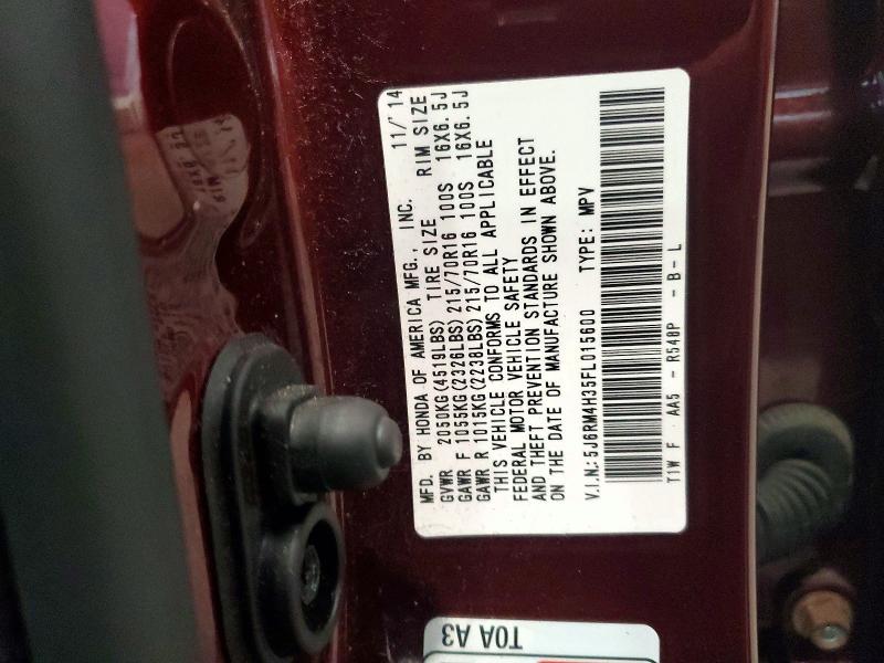 Продажа на аукционе авто 2015 Honda Cr-v, vin: 5J6RM4H35FL015600, номер лота: 59666986