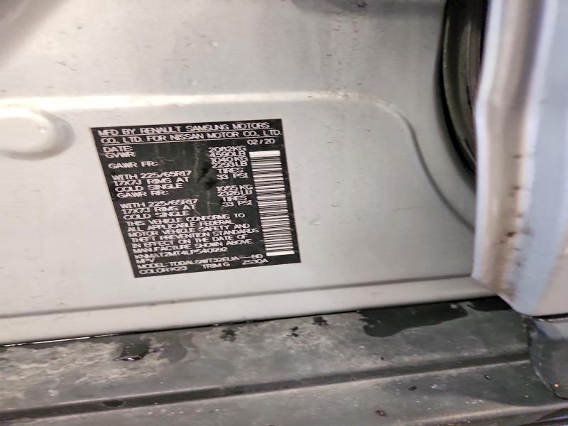 60318326 :رقم المزاد ، KNMAT2MT4LP540992 vin ، 2020 Nissan Rogue مزاد بيع