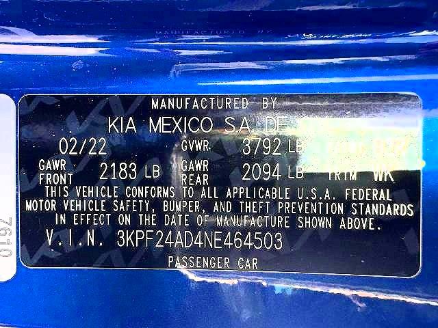 Продаж на аукціоні авто 2022 Kia Forte, vin: 3KPF24AD4NE464503, номер лоту: 63613296