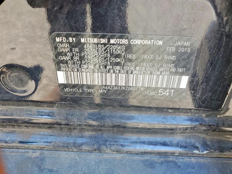 Продаж на аукціоні авто 2019 Mitsubishi Outlander, vin: JA4AZ3A37KZ042176, номер лоту: 63514176