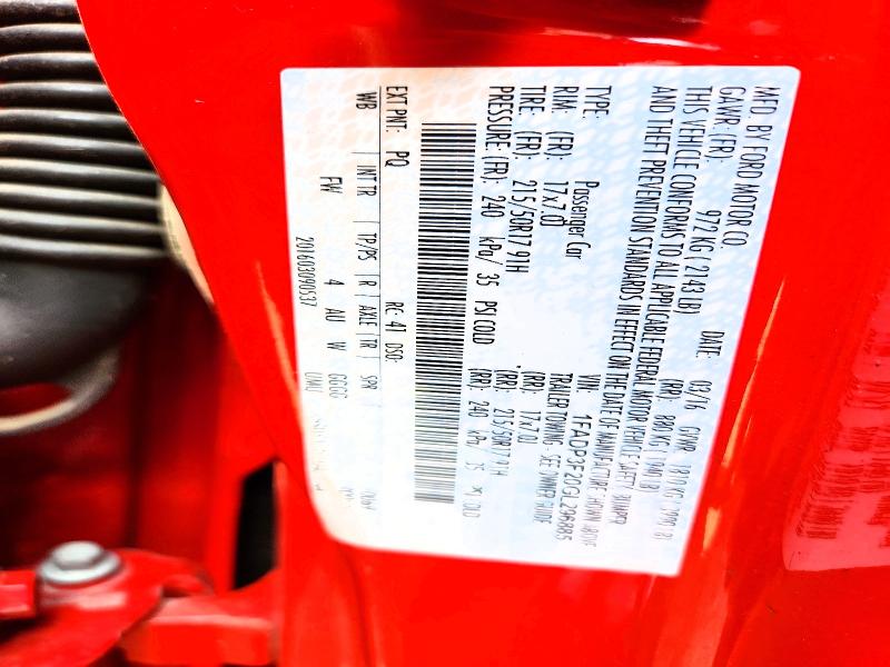 2016 Ford Focus მანქანა იყიდება აუქციონზე, vin: 1FADP3F20GL296885, აუქციონის ნომერი: 61911476