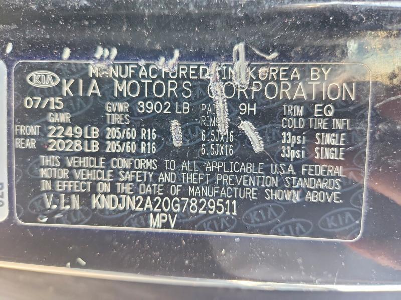 Aukcja sprzedaży 2016 Kia Soul, vin: KNDJN2A20G7829511, numer aukcji: 59734636