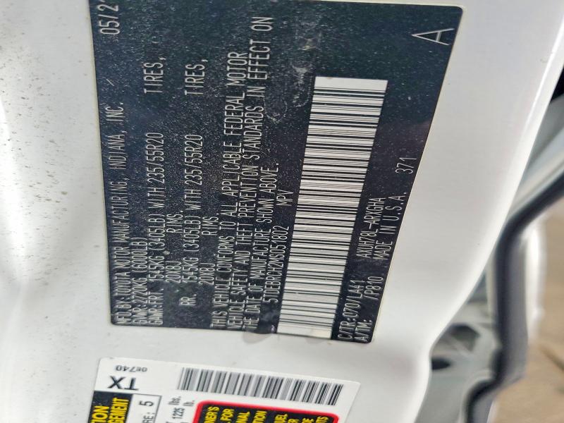Aukcja sprzedaży 2021 Toyota Highlander, vin: 5TDEBRCH2MS051802, numer aukcji: 62527766