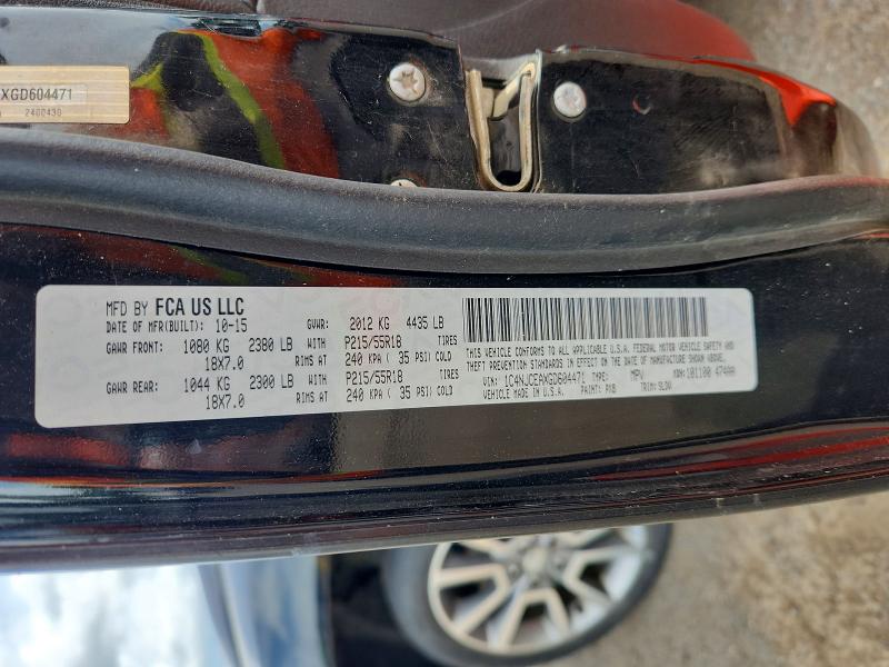 60704946 :رقم المزاد ، 1C4NJCEAXGD604471 vin ، 2016 Jeep Compass مزاد بيع