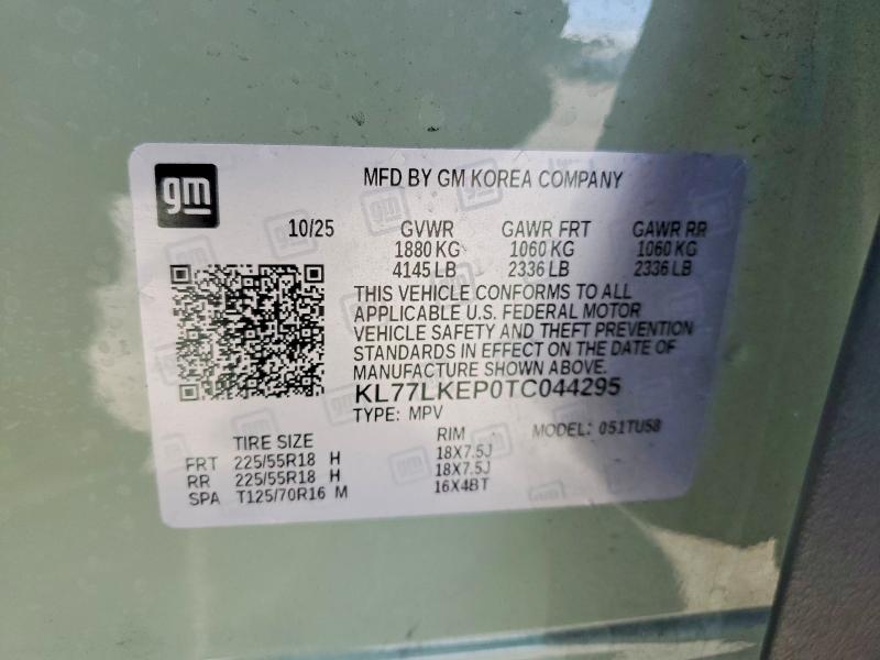 Продажа на аукционе авто 2026 Chevrolet Trax, vin: KL77LKEP0TC044295, номер лота: 62313176