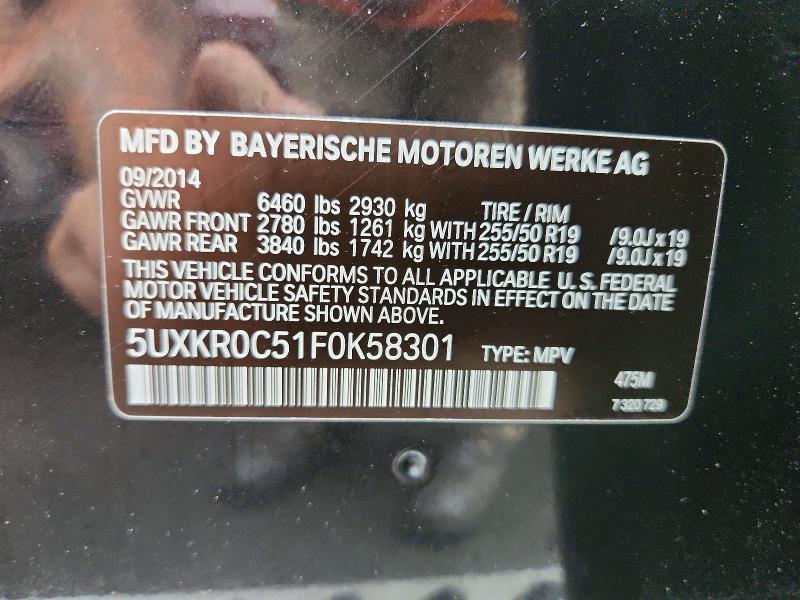 Aukcja sprzedaży 2015 Bmw X5, vin: 5UXKR0C51F0K58301, numer aukcji: 62295186