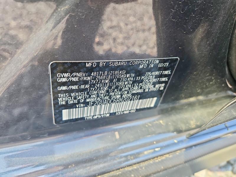 Продаж на аукціоні авто 2024 Subaru Crosstrek, vin: JF2GUADC6RH202161, номер лоту: 63426886