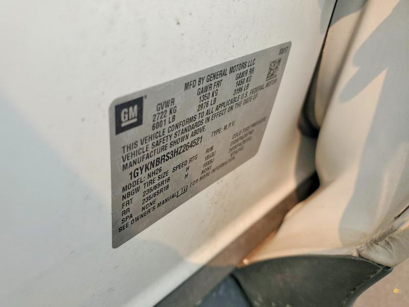 Aukcja sprzedaży 2017 Cadillac Xt5, vin: 1GYKNBRS3HZ264521, numer aukcji: 61345006