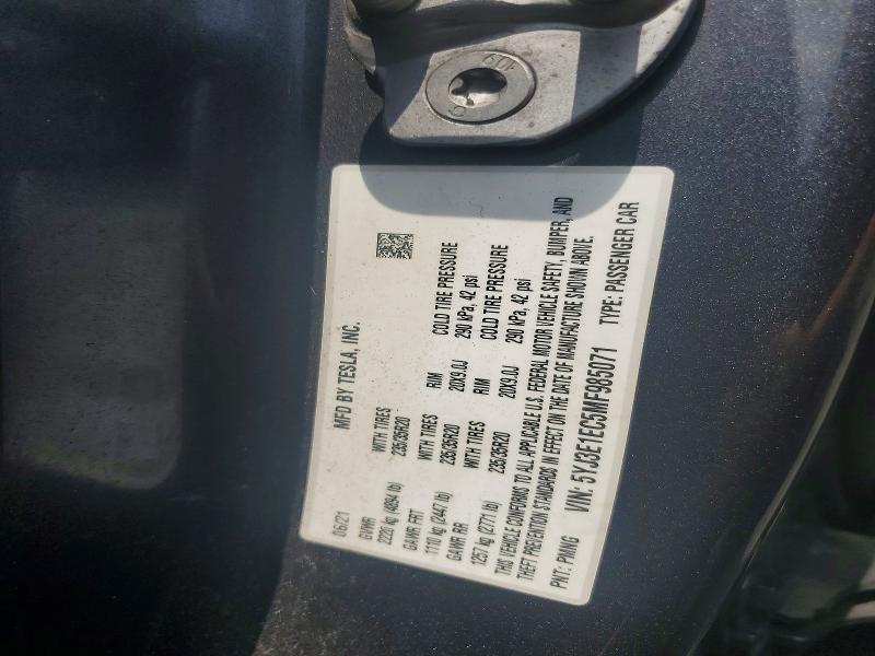 Продажа на аукционе авто 2021 Tesla Model 3, vin: 5YJ3E1EC5MF985071, номер лота: 62654866