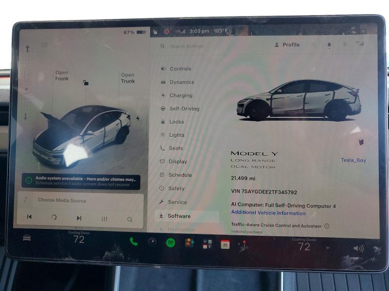 Продаж на аукціоні авто 2026 Tesla Model Y, vin: 7SAYGDEE2TF345792, номер лоту: 62433886