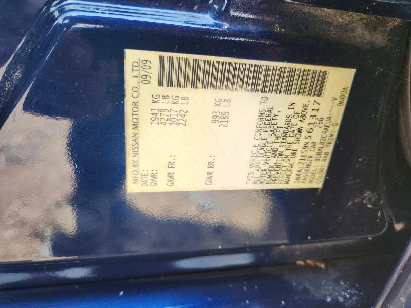 Aukcja sprzedaży 2009 Nissan Altima, vin: 1N4AL21E59N561317, numer aukcji: 59887316