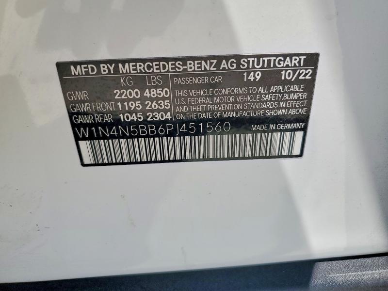 Aukcja sprzedaży 2023 Mercedes-benz Gla, vin: W1N4N5BB6PJ451560, numer aukcji: 63550146