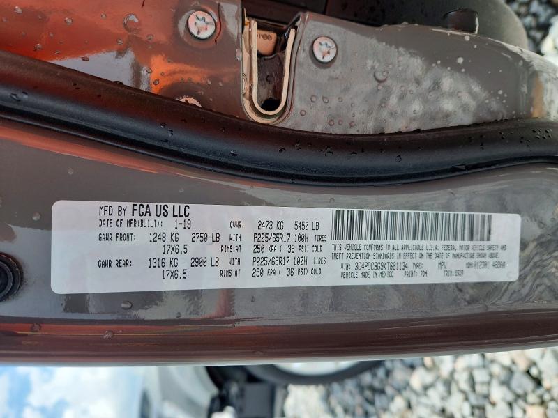 Aukcja sprzedaży 2019 Dodge Journey, vin: 3C4PDCBG9KT681134, numer aukcji: 63070436