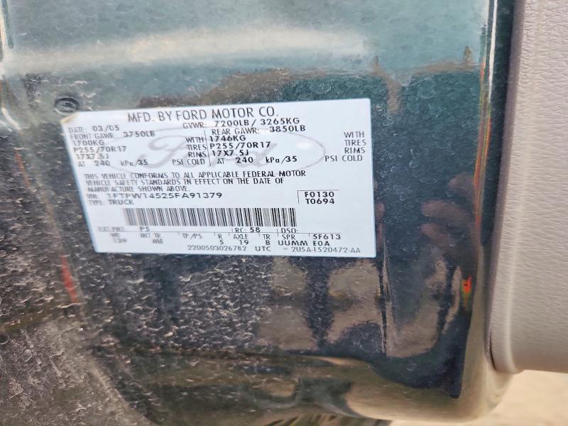Aukcja sprzedaży 2005 Ford F150, vin: 1FTPW14525FA91379, numer aukcji: 61068616