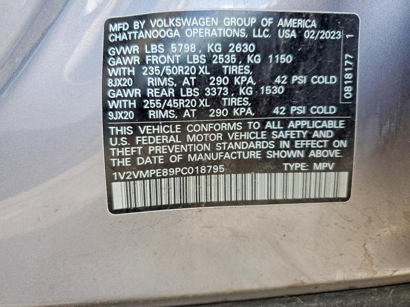 61716696 :رقم المزاد ، 1V2VMPE89PC018795 vin ، 2023 Volkswagen Id.4 مزاد بيع
