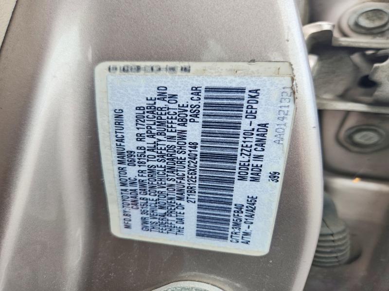 Продаж на аукціоні авто 1999 Toyota Corolla, vin: 2T1BR12E6XC240148, номер лоту: 58620256