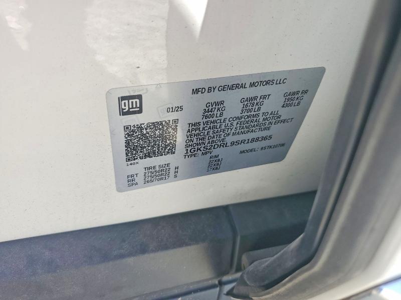 Продажа на аукционе авто 2025 Gmc Yukon, vin: 1GKS2DRL9SR188365, номер лота: 61297036