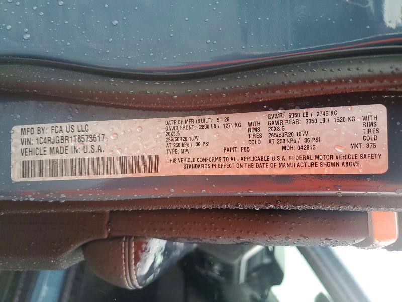 Aukcja sprzedaży 2026 Jeep Grand Cherokee, vin: 1C4RJGBR1T8573617, numer aukcji: 62797016