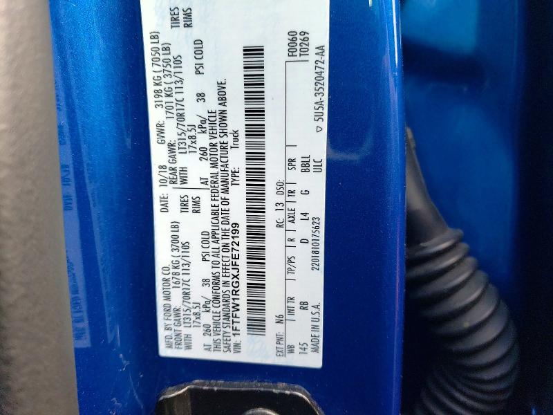 Продаж на аукціоні авто 2018 Ford F150, vin: 1FTFW1RGXJFE72199, номер лоту: 59074606