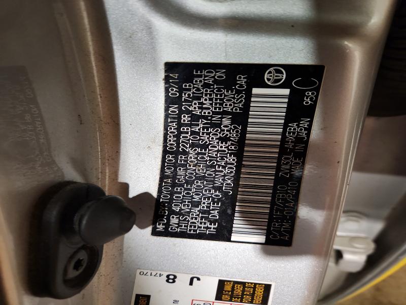 Продажа на аукционе авто 2015 Toyota Prius, vin: JTDKN3DU8F1874852, номер лота: 58578116
