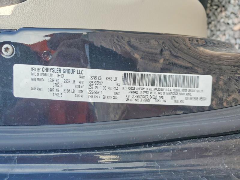 Aukcja sprzedaży 2014 Dodge Grand Caravan, vin: 2C4RDGCG4ER154592, numer aukcji: 61809846