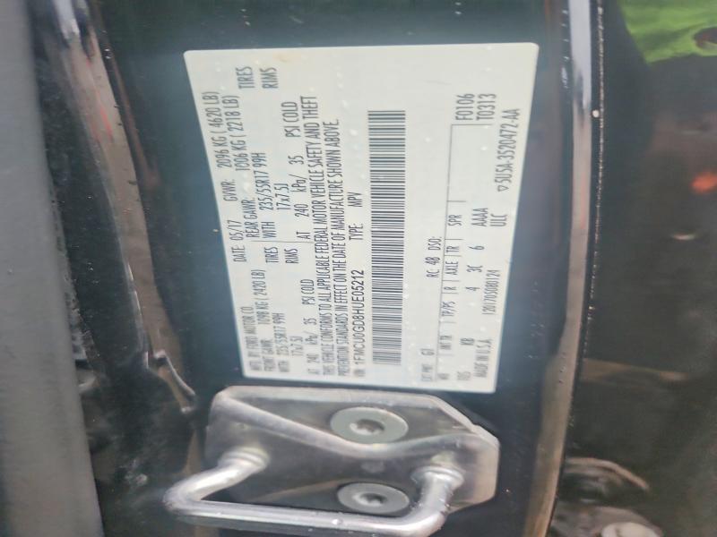 Aukcja sprzedaży 2017 Ford Escape, vin: 1FMCU0GD8HUE05212, numer aukcji: 62163036