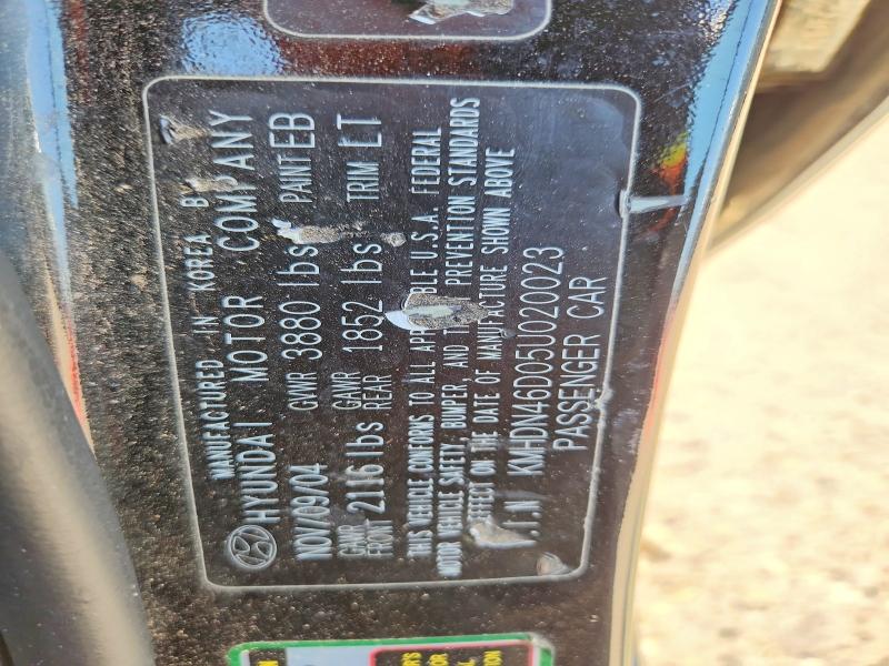 Aukcja sprzedaży 2005 Hyundai Elantra, vin: KMHDN46D05U020023, numer aukcji: 59771586